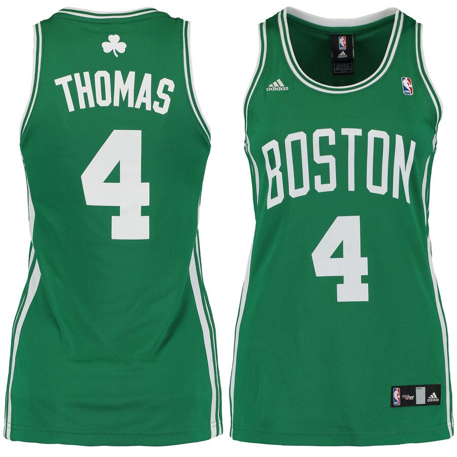 Women's Boston Celtics Isaiah Thomas #4 Kelly Green Road Replica White Jersey 2401KRWS